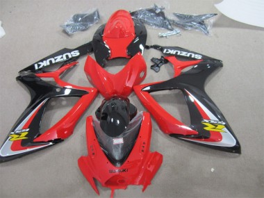 Vermelho Preto Abs Moto Plástico GSXR 600 K6 06-07