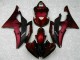 Vermelho Preto Abs Moto Plástico R6 08-16 Vermelho Preto Abs Moto Plástico R6 08-16