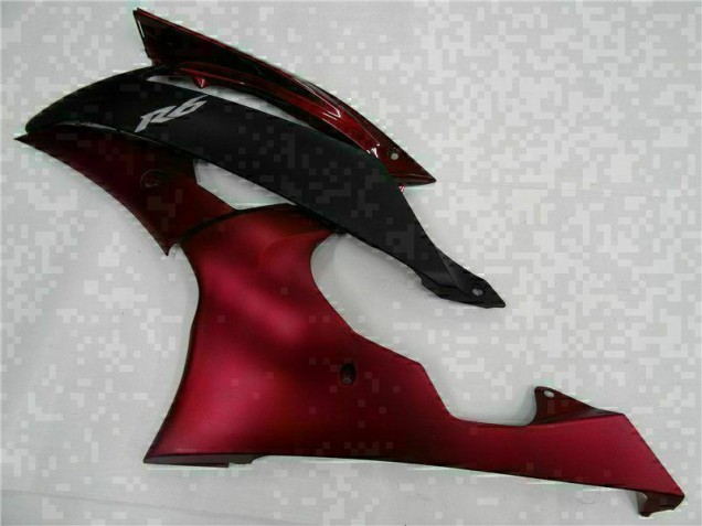 Vermelho Preto Abs Moto Plástico R6 08-16 Vermelho Preto Abs Moto Plástico R6 08-16