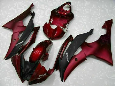 Vermelho Preto Abs Moto Plástico R6 08-16
