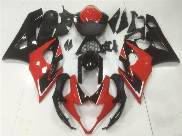 Vermelho Preto Abs Moto Plásticos GSXR 1000 K5 05-06