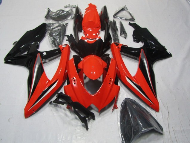 Vermelho Preto Carenagem Moto GSXR 600 K8 08-10