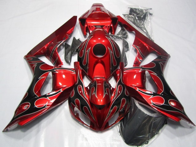 Vermelho Preto Chama Carroçaria Moto CBR 1000RR 06-07