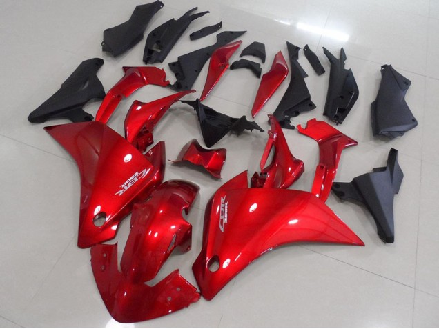 Vermelho Preto Fosco Carenagem Moto CBR 250RR 11-13