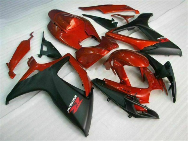 Vermelho Preto Injeção Kit Carenagem Moto GSXR 600 / 750 K6 06-07