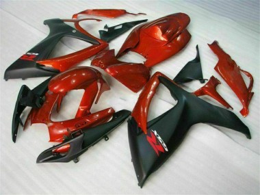 Vermelho Preto Injeção Kit Carenagem Moto GSXR 600 / 750 K6 06-07