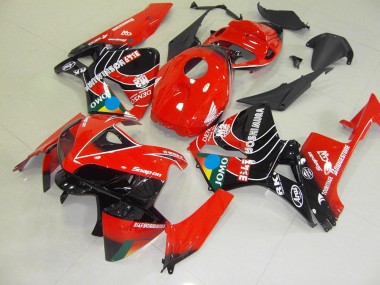 Vermelho Preto Jomo Carenagem Moto CBR 600RR 05-06