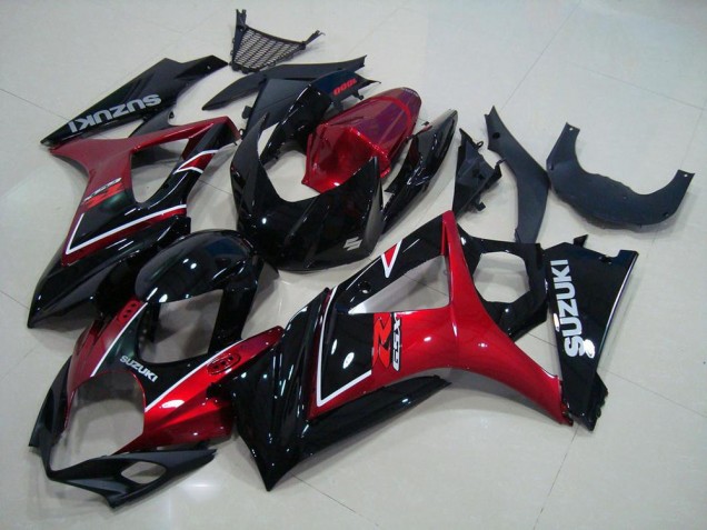 Vermelho Preto Kits Carenagem Moto GSXR 1000 K7 07-08