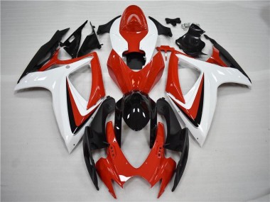 Vermelho Preto Kits Completo Carenagem Moto GSXR 600 / 750 K6 06-07