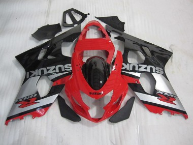 Vermelho Preto Prata Carenagem Moto GSXR 600 K4 04-05