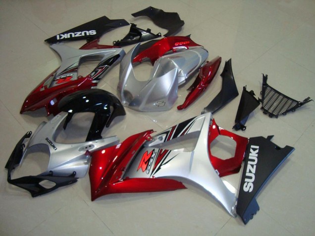 Vermelho Preto Prata Carenagem & Plástico Moto GSXR 1000 K7 07-08