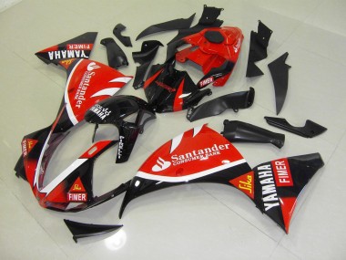 Vermelho Preto Santander Carenagem Moto R1 12-14