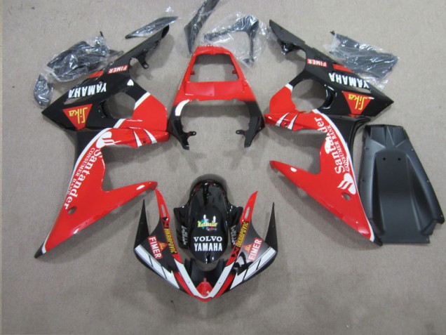 Vermelho Preto Santander Carenagem Moto R6 03-05