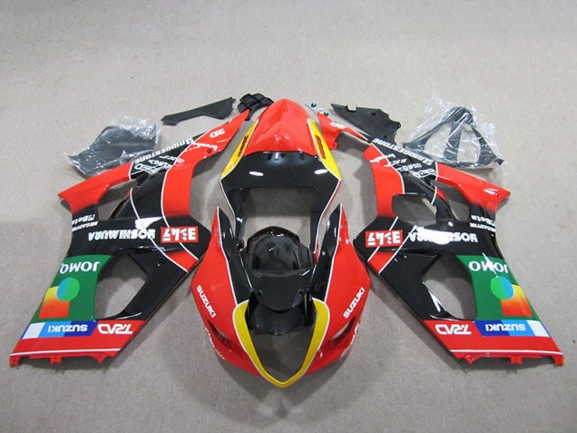 Vermelho Verde Preto Carenagem Moto GSXR 1000 K3 03-04 Vermelho Verde Preto Carenagem Moto GSXR 1000 K3 03-04