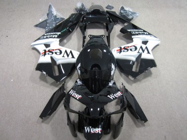West Branco Preto Carenagem Moto CBR 600RR 03-04