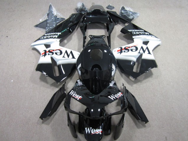 West Branco Preto Carenagem Moto CBR 600RR 03-04